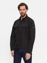 Calvin Klein Kurtka przejściowa Recycled Light Shirt Jacket K10K107136 Czarny Regular Fit. Czarne kurtki CALVIN KLEIN, m, bez wzorów, z bawełny, bez kaptura. Za 579.99 zł.