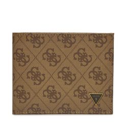 Duży Portfel Męski Guess. Brązowe portfele Guess, z aplikacjami. Za 209.99 zł.