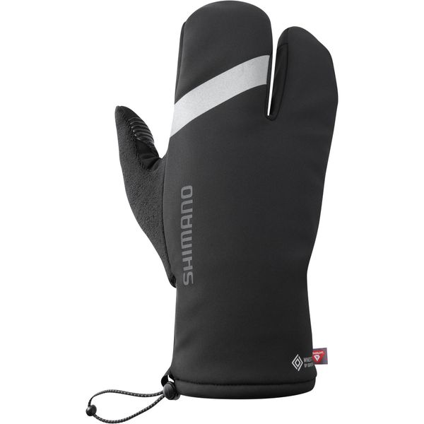 Rękawiczki kolarskie WINDSTOPPER Primaloft 2X2 Gloves. Czarne rękawiczki Shimano, na zimę, bez wzorów. Za 294.80 zł.