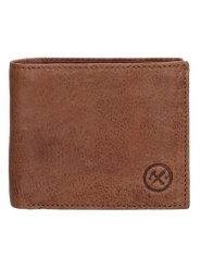 HIDE & STITCHES Skórzany portfel w kolorze jasnobrązowym - 11 x 9 x 2 cm rozmiar: onesize. Brązowe portfele HIDE & STITCHES, bez wzorów, z materiału. Za 60.99 zł.