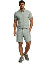 Geographical Norway Koszulka polo "Koliar" w kolorze zielonym rozmiar: M. Zielone koszulki polo Geographical Norway, m, bez wzorów, z bawełny, bez kołnierzyka, bez ramiączek. Za 86.99 zł.