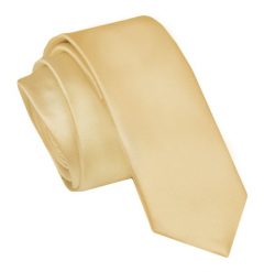 Krawat (Śledź) Męski 5 cm, Żółty, Wąski, Gładki -ALTIES. Żółte krawaty i muchy Alties, bez wzorów, z tkaniny. Za 35.00 zł.