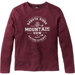 Shirt z długim rękawem i nadrukiem Regular Fit bonprix czerwony klonowy. Bluzki z długim rękawem marki ASICS. Za 44.99 zł.