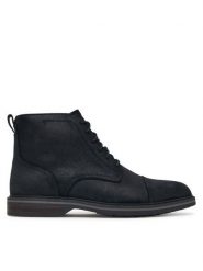 Clarks Trzewiki Aldwin 2 Cap 26320118 Czarny. Czarne botki sznurowane Clarks, bez wzorów, ze skóry, bez obcasa, bez zapięcia. Za 569.99 zł.