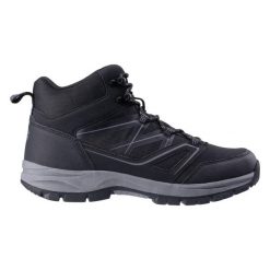 Buty trekkingowe Hi-Tec Rokar. Czarne buty turystyczne Hi-tec, bez wzorów, z materiału, bez zapięcia, trekkingowe. Za 328.74 zł.
