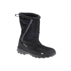 Buty turystyczne SH100 X-Warm męskie. Czarne buty turystyczne marki QUECHUA, na zimę, z gumy. Za 129.99 zł.