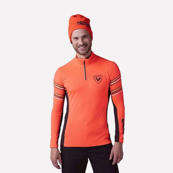 Bluza Rossignol Hero Classique 1/2 Zip pomarańczowa. Czerwone bielizna termoaktywna Rossignol, na zimę, m, bez wzorów, bez ramiączek, narciarskie. W wyprzedaży za 379.00 zł.