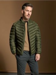Kurtka puffer - khaki. Brązowe kurtki Sinsay, l, bez wzorów, z materiału, bez kaptura. W wyprzedaży za 49.99 zł.
