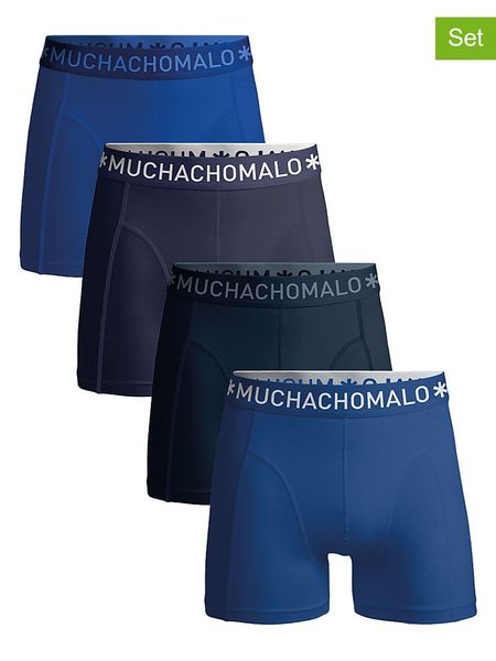 Muchachomalo Bokserki (4 pary) w kolorze niebiesko-granatowym rozmiar: 3XL. Niebieskie bokserki MUCHACHOMALO, xl, bez wzorów. Za 154.95 zł.