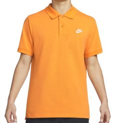 Koszulka polo męska Nike CJ4457-886. Brązowe koszulki polo Nike, m, bez wzorów, bez kołnierzyka, bez ramiączek. Za 99.00 zł.