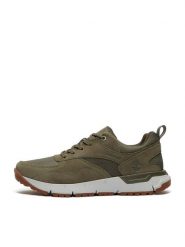 Timberland Skórzane sneakersy "Voyager Park" w kolorze khaki rozmiar: 44,5. Brązowe buty sportowe casual Timberland, bez wzorów, bez zapięcia. Za 343.45 zł.