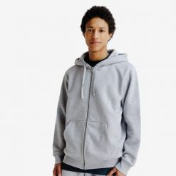 Bluza na suwak unisex Elementals. Szare bluzy z kapturem Decathlon, m, bez wzorów, z bawełny, z kapturem. Za 179.99 zł.