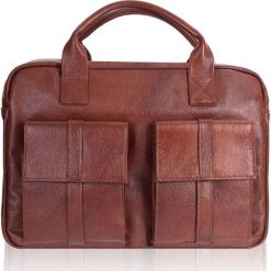 Torba męska skórzana TIZANO TM04 brąz cieniowany. Torby na ramię TIZANO, z aplikacjami, ze skóry, na ramię, zdobione, bez dodatków. Za 263.99 zł.