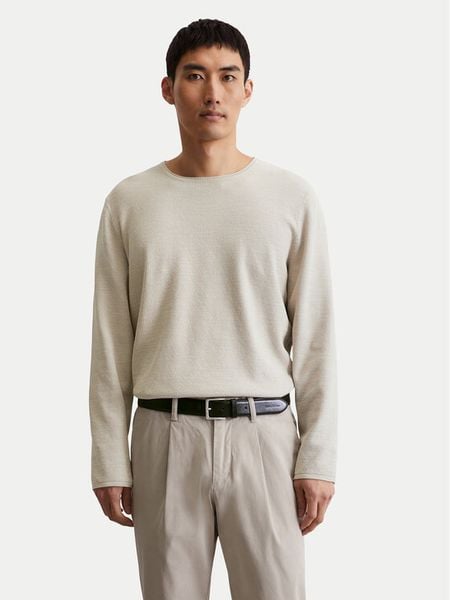 Marc O'Polo Sweter 526 5023 60080 Beżowy Regular Fit. Brązowe swetry rozpinane Marc O'Polo, m, bez wzorów, z bawełny, bez kołnierzyka, bez ramiączek. Za 279.99 zł.