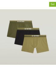 G-Star Bokserki (3 pary) w kolorze oliwkowo-czarnym rozmiar: XL. Brązowe bokserki G-Star, xl, bez wzorów. Za 73.45 zł.