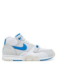 Nike Sneakersy Aire Trainer 1 FJ4183 Biały. Białe buty sportowe casual Nike, bez wzorów, ze skóry, bez zapięcia. Za 589.99 zł.