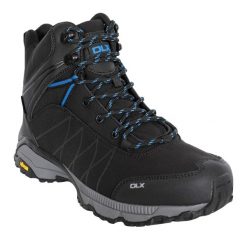 Buty Softshellowe Męskie Rhythmic II Deluxe. Czarne buty turystyczne Trespass, na zimę, bez wzorów, z gumy, przed kostkę, bez zapięcia, trekkingowe. Za 523.99 zł.