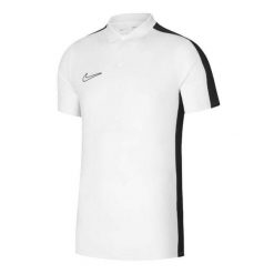 Męska Koszulka Polo Academy DriFIT. Białe koszulki polo Nike, m, bez wzorów, bez kołnierzyka, bez ramiączek, trekkingowe. Za 212.99 zł.
