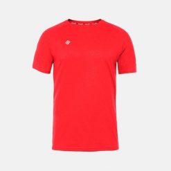Koszulka sportowa męska CREUS Izas basic. Czerwone t-shirty sportowe Izas, bez wzorów, bez ramiączek, na fitness i siłownię. W wyprzedaży za 113.00 zł.