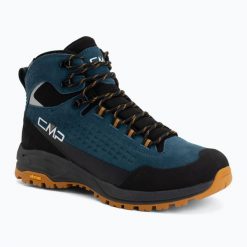 Buty turystyczne CMP Vertyx Mid. Niebieskie buty turystyczne CMP, bez wzorów, z gumy, bez zapięcia, trekkingowe. Za 519.99 zł.