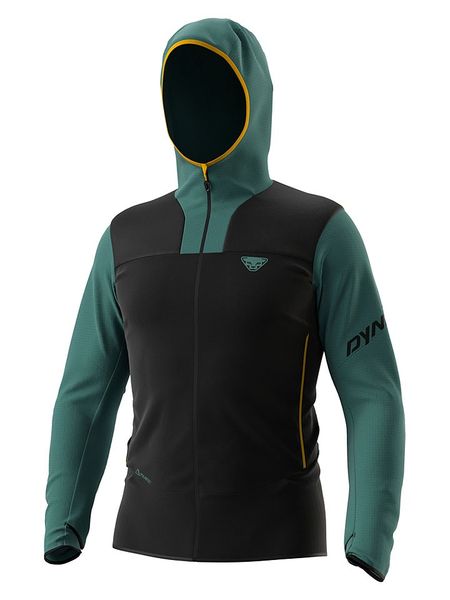 DYNAFIT Kurtka funkcyjna "TRAVERSE PTC" w kolorze czarno-zielonym rozmiar: S. Czarne kurtki outdoor i hardshell Dynafit, s, bez wzorów, bez kaptura. Za 202.03 zł.