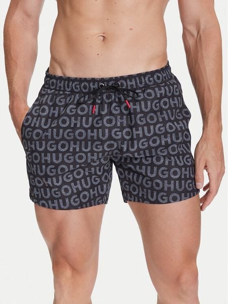 HUGO Szorty kąpielowe Tortuga 50535412 Czarny Regular Fit. Czarne kąpielówki Hugo, m, bez wzorów, z syntetyku. Za 329.99 zł.