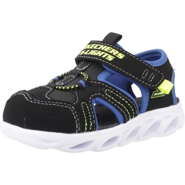 Sandały SKECHERS HYPNO-SPLASH Czarny. Czarne sandały Skechers, z tkaniny, bez zapięcia. Za 168.99 zł.