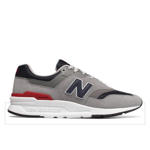 Buty do chodzenia męskie New Balance 997. Szare buty do biegania New Balance, bez wzorów, z materiału, bez zapięcia, do biegania. Za 429.00 zł.