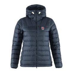 Kurtka puchowa Fjällräven Expedition Pack Down Hoodie. Niebieskie kurtki Fjällräven, bez wzorów, z puchu, bez kaptura. Za 1,229.00 zł.
