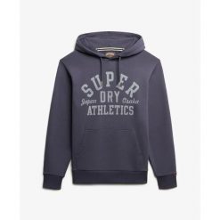 Bluza z kapturem Superdry Athletic Ess. Szare bluzy z kapturem Superdry, uniwersalny, bez wzorów, z bawełny, z kapturem. Za 294.50 zł.