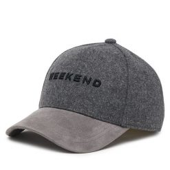 Czapka z daszkiem Weekend Max Mara. Szare czapki z daszkiem Weekend Max Mara, bez wzorów. Za 344.99 zł.