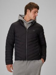 4F Kurtka z wypełnieniem syntetycznym męska - czarna XXL. Czarne kurtki 4F, l, bez wzorów, z materiału, bez kaptura. Za 249.99 zł.