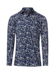 Finshley & Harding Koszula męska Mężczyźni Modern Fit Bawełna (100%) niebieski|wielokolorowy wzorzysty, 42. Niebieskie koszule Finshley & Harding, m, bez wzorów, z bawełny, bez kołnierzyka, bez ramiączek. Za 229.95 zł.