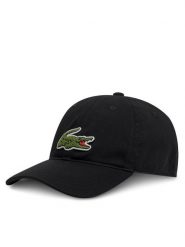 Lacoste Czapka z daszkiem RK3186 Czarny. Czarne czapki z daszkiem LACOSTE, bez wzorów, z bawełny. Za 199.99 zł.