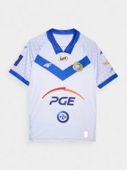 4F Koszulka klubowa retro z sezonu 2022/23 oraz 2023/24 męska 4F x Stal Mielec - biała XS. Białe t-shirty 4F, m, z aplikacjami, z dzianiny, bez kołnierzyka, bez ramiączek. W wyprzedaży za 149.99 zł.