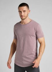 LEE SHAPED TEE MĘSKA KOSZULKA JEDNOLITA PURPLE STORM L62JCK70 112321763. Fioletowe t-shirty Lee, l, bez wzorów, bez kołnierzyka, bez ramiączek. Za 69.99 zł.
