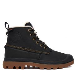 Trapery Palladium. Czarne botki sznurowane Palladium, bez zapięcia. Za 699.99 zł.