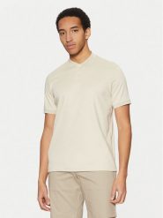 Calvin Klein Polo K10K111201 Beżowy Regular Fit. Brązowe koszulki polo CALVIN KLEIN, m, bez wzorów, z bawełny, bez kołnierzyka, bez ramiączek. Za 199.99 zł.