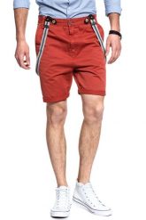 ANERKJENDT SPODENKI HAL SHORTS 8.413.407. Czerwone szorty Anerkjendt, m, z aplikacjami, z bawełny. W wyprzedaży za 69.99 zł.