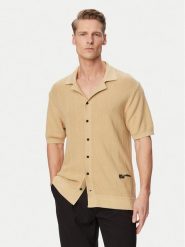 Karl Lagerfeld Jeans Polo B2M18028 Khaki Relaxed Fit. Brązowe koszulki polo Karl Lagerfeld Jeans, m, bez wzorów, z bawełny, bez kołnierzyka, bez ramiączek. Za 529.99 zł.