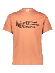 Marmot Koszulka w kolorze brzoskwiniowym rozmiar: S. Pomarańczowe bezrękawniki Marmot, s, bez wzorów, bez kołnierzyka, bez ramiączek. Za 79.59 zł.