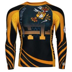 Koszulka sportowa męska Rashguard do MMA EXTREME HOBBY ANGRY WASP. Czarne bielizna termoaktywna EXTREME HOBBY, m, bez wzorów, z bawełny, bez ramiączek, na fitness i siłownię. Za 209.00 zł.