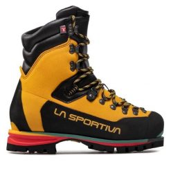 Trekkingi La Sportiva. Żółte botki sznurowane La Sportiva, bez wzorów, bez obcasa, bez zapięcia. Za 1,999.00 zł.