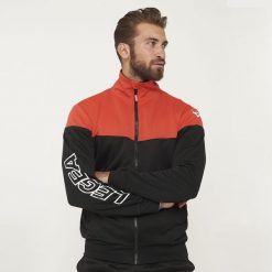 Kurtka Ontario Senior do biegania i aktywności outdoor czarno-koralowa. Czarne kurtki Legea, l, bez wzorów, z bawełny, bez kaptura. Za 92.00 zł.