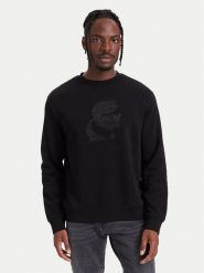 KARL LAGERFELD Bluza 705009 564911 Czarny Regular Fit. Czarne bluzy KARL LAGERFELD, l, bez wzorów, z bawełny, bez kaptura. Za 649.99 zł.