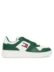 Tommy Jeans Sneakersy (New) Tjm Retro Basket Ess EM0EM01395 Biały. Białe buty sportowe casual Tommy Jeans, bez wzorów, z jeansu, bez zapięcia. Za 219.99 zł.