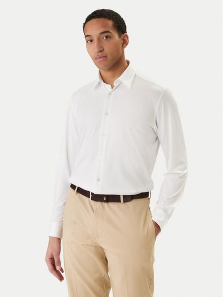 BOSS Koszula P-Liam 50556672 Biały Regular Fit. Białe koszule Boss, m, bez wzorów, z syntetyku, bez kołnierzyka, bez ramiączek. Za 389.99 zł.