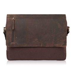 Torba męska na ramię Paolo Peruzzi T-20-BR brązowa. Brązowe torby na ramię Paolo Peruzzi, bez wzorów, z bawełny, na ramię, bez dodatków. Za 249.99 zł.