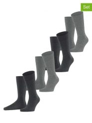 ESPRIT Skarpety (4 pary) "Fine Dot" w kolorze antracytowo-szarym rozmiar: 43-46. Czarne skarpety Esprit, bez wzorów. Za 61.89 zł.