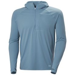 Bluza z kapturem pół-zippem Helly Hansen Shine Solen. Niebieskie bluzy z kapturem Helly Hansen, xl, bez wzorów, z elastanu, z kapturem. Za 346.50 zł.